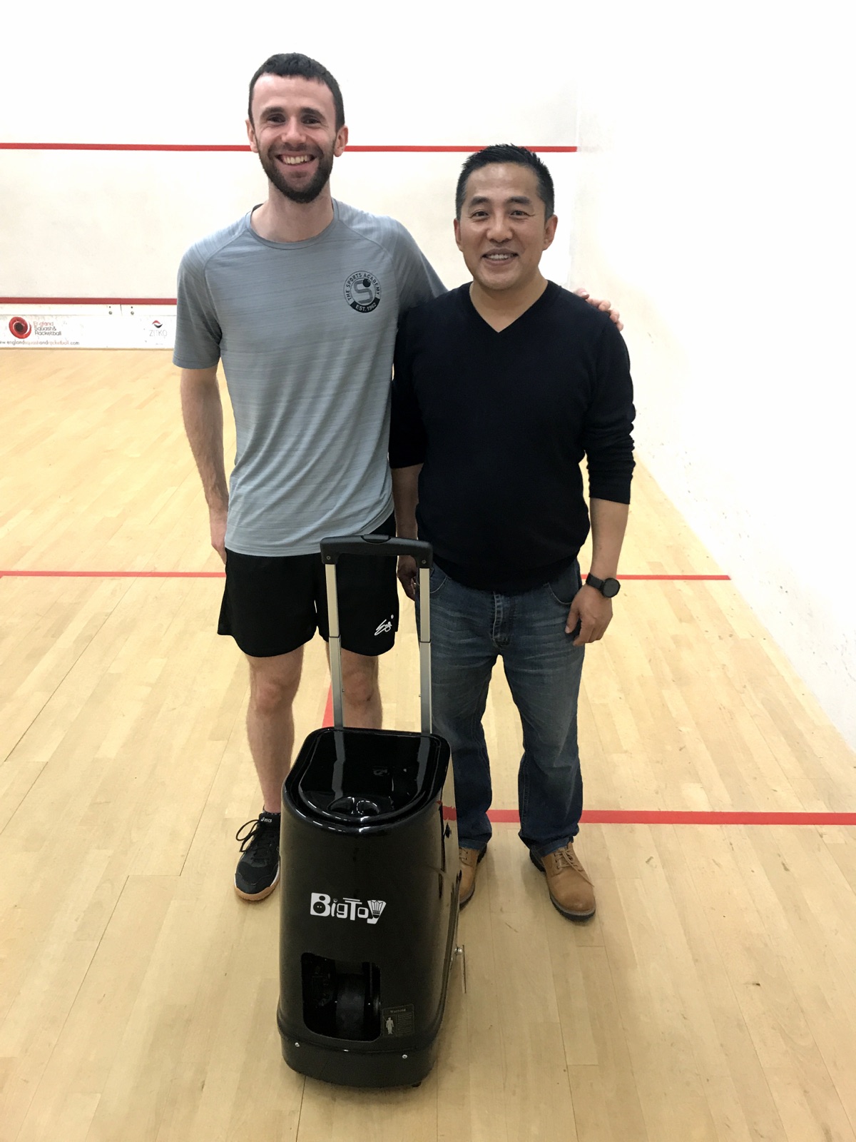 Squash club court scene for machine training